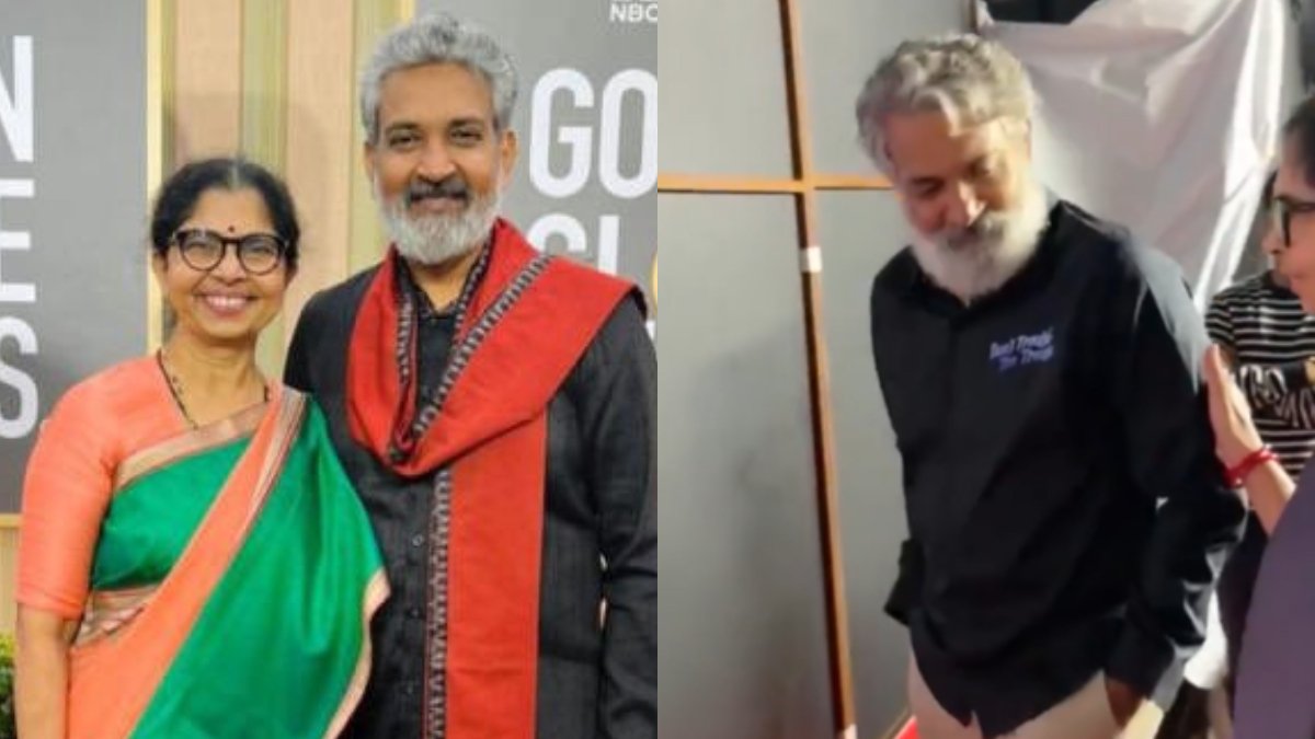 ರೀ ನಡೀರಿ.. ರಾಜಮೌಳಿಯನ್ನು ತಳ್ಳಿದ ಪತ್ನಿ ರಮಾ; ವೀಡಿಯೋ ವೈರಲ್